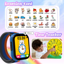 Load image into Gallery viewer, Smart Watch for Kids, 4G Kids Smartwatch Phone Touch Screen, Educational Games Pedometer Fitness Alarm Calculator Clock Camera Music Player, Suitable for Children Aged 4-10 Years Old, Blue