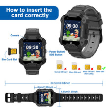 Load image into Gallery viewer, PTHTECHUS S07 Kids Smartwatch 4G with Phone GPS SOS Black