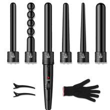 Load image into Gallery viewer, CI02 6 in 1 Curling Irons Set 0.35-1.25 Inch Auto Hair Curler Set