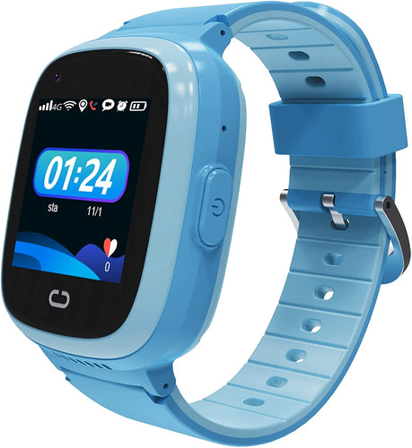 PTHTECHUS T30 Kids Smartwatch 4G with Phone GPS SOS Blue