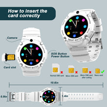 Load image into Gallery viewer, PTHTECHUS S02 Kids Smartwatch 4G with Phone GPS SOS White