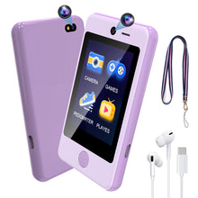 Load image into Gallery viewer, PTHTECHUS P1 2.8&quot; Kids Toy Phone Toddler Phone with Dual Camerafor 3-7 Y/O Purple