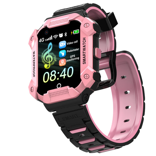 PTHTECHUS S07 Kids Smartwatch 4G with Phone GPS SOS Pink