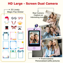 Load image into Gallery viewer, PTHTECHUS P1 2.8&quot; Kids Toy Phone Toddler Phone with Dual Camerafor 3-7 Y/O Purple