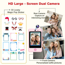 Load image into Gallery viewer, PTHTECHUS P1 2.8&quot; Kids Toy Phone Toddler Phone with Dual Camerafor 3-7 Y/O Pink