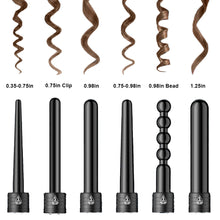 Load image into Gallery viewer, CI02 6 in 1 Curling Irons Set 0.35-1.25 Inch Auto Hair Curler Set