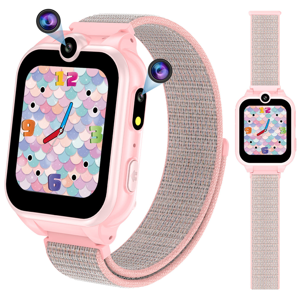 PTHTECHUS X16 1.54" Kids Smart Watch for Boys Girls Kids Smartwatch Pink