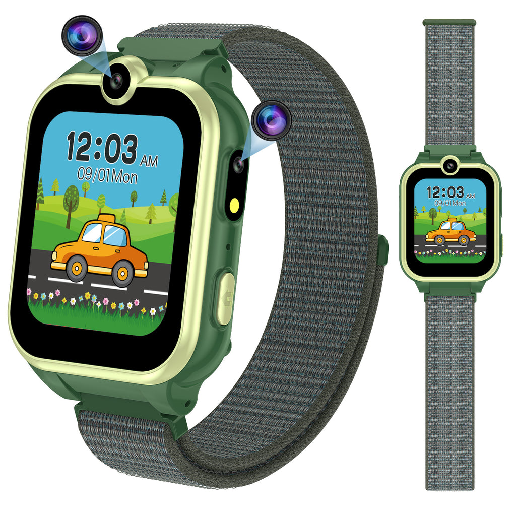 PTHTECHUS X16 1.54" Kids Smart Watch for Boys Girls Kids Smartwatch Green