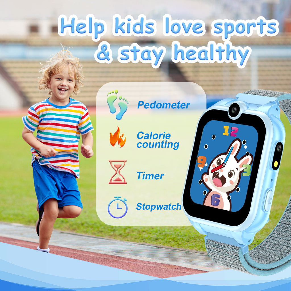 PTHTECHUS X16 1.54 Kids Smart Watch for Boys Girls Kids Smartwatch Bl