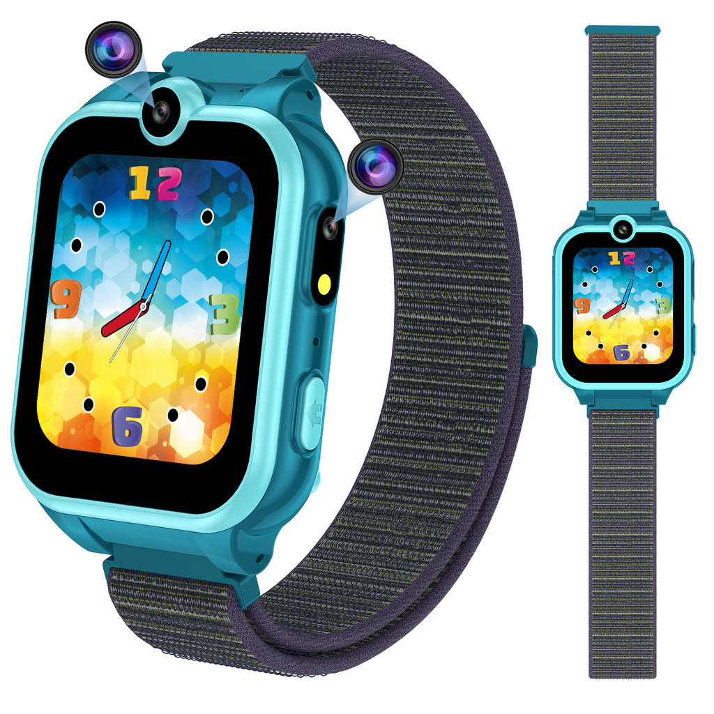 PTHTECHUS X16 1.54" Kids Smart Watch for Boys Girls Kids Smartwatch DeepBlue